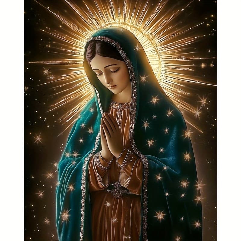 Nossa Senhora , Kit De Pintura De Diamante Para Adultos 5D DIY Diamond Art Full Gem Home Wall Painting Decoração Present