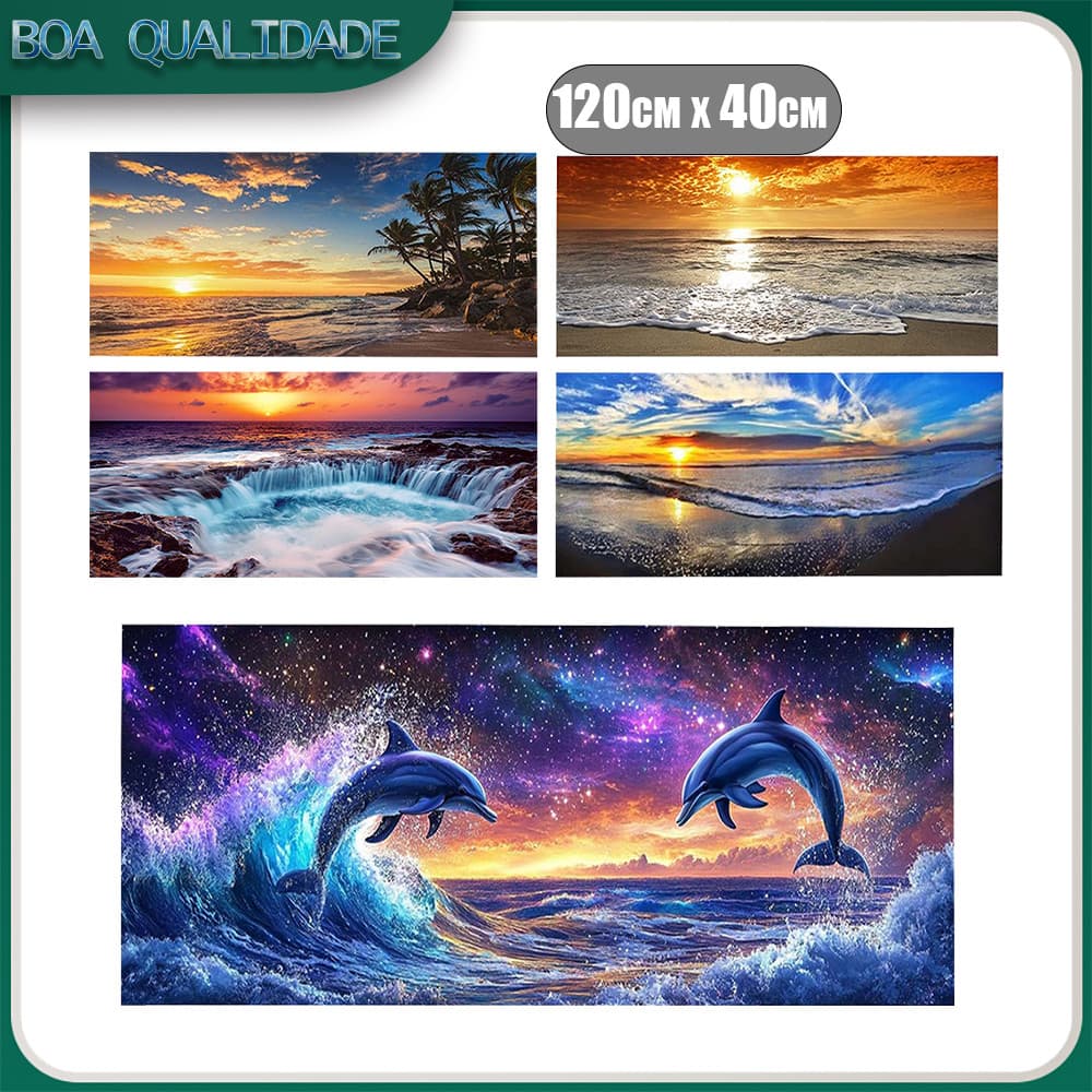 Pintura Com Diamante Kit Completo 120x40cm Redondo Pintura Diamante Art 5D Pintura De Diamante Pintura Diy 5D Diamante
