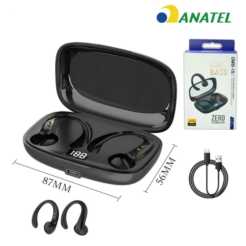 Fones De Ouvido Sem Fio Bluetooth Fone Com Microfones Alta Fidelidade Som Estéreo Toque Inteligente Esportes anjgg