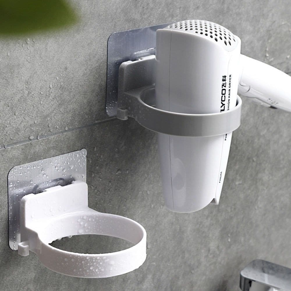 Suporte para Secador de Cabelo Auto-Adesivo: Ideal para Fixação na Parede