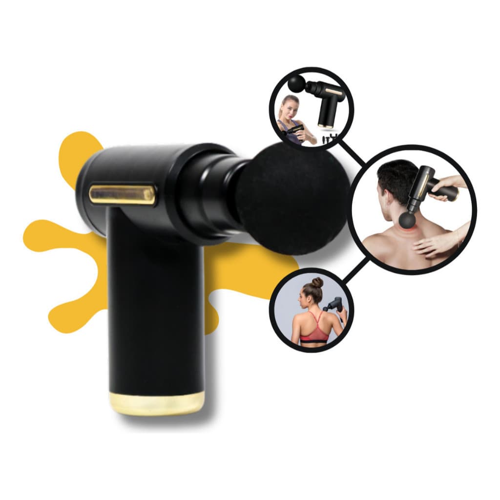 Pistola Massageadora Massagem Muscular Portátil Elétrico Cor Preto Novo Massageador Muscular Profissional Elétrico