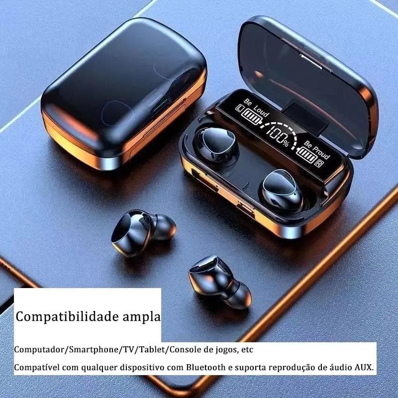 m10 fones de ouvido sem fio bluetooth-compatível fone de ouvido à prova dtwágua tws música esportes in-ear fone de ouvid