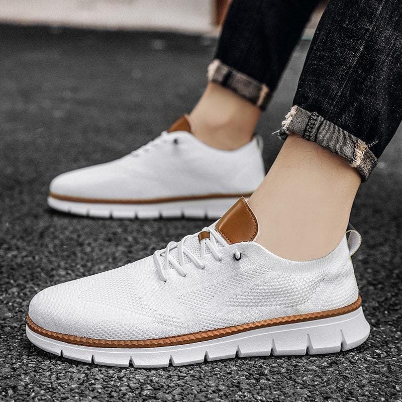 Sapatos masculinos de verão, malha fina respirável, calçados esportivos casuais, leve, sola macia, plana, confortável, d