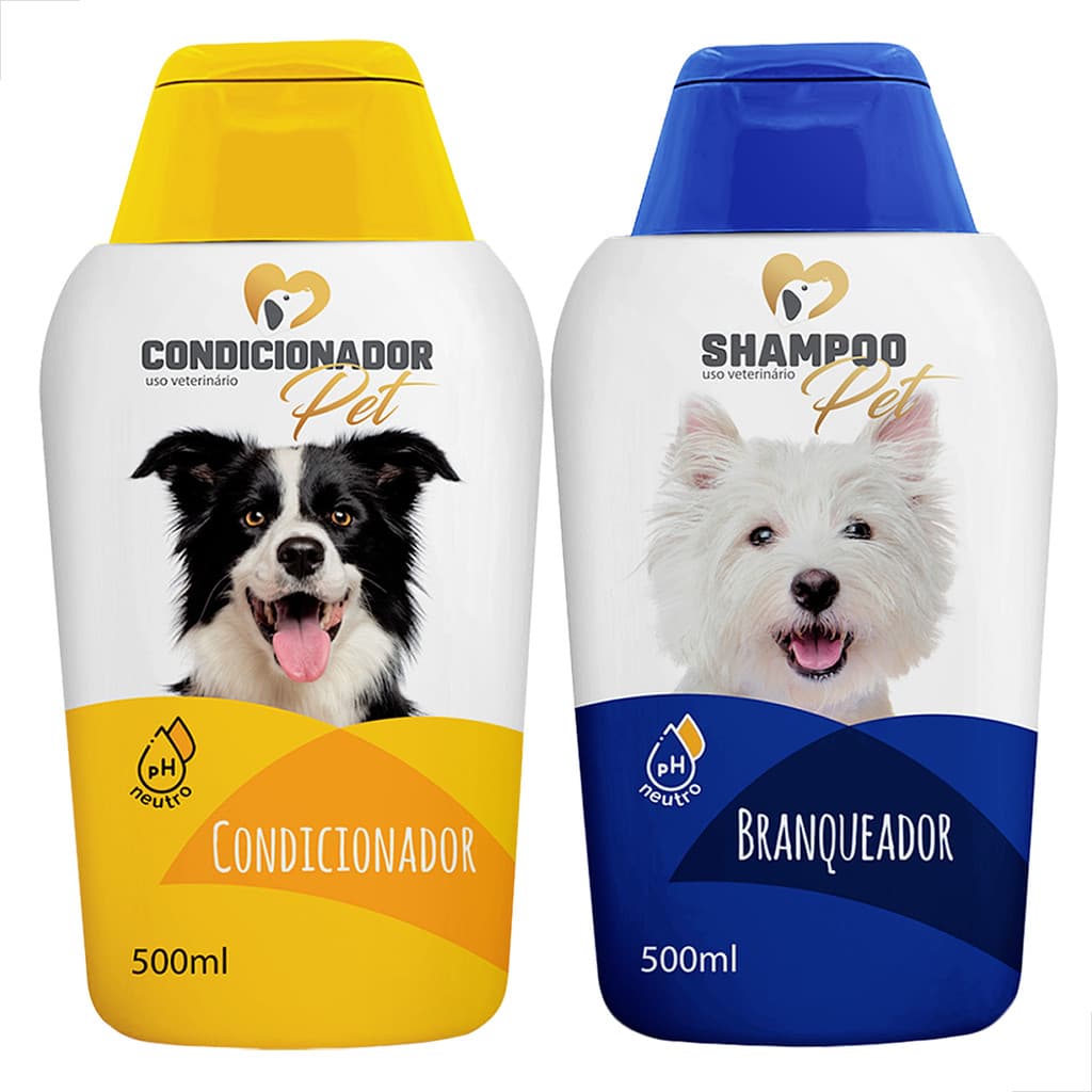 Kit Pet Shampoo Condicionador Para Cachorro 500ml Higiene Brilho