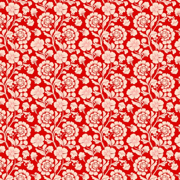 Tecido Tricoline Flores De Camafeu Vermelho 100% Algodão Qualidade Superior Artigos De Ateliê