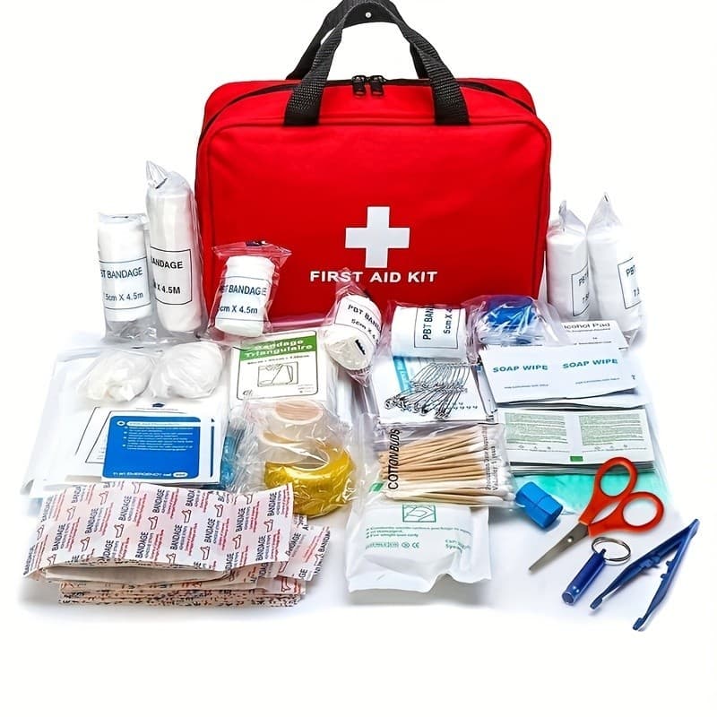O kit De Primeiros Socorros Portátil Pequeno/Grande Inclui Tesouras E Pinças Profissionais , Projetado Para Acampar , Ca