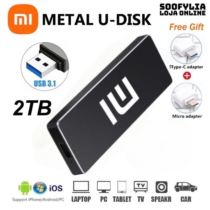 Original  Disco Rígido Externo HD 16TB 30TB SSD 8TB 4TB USB 3.1 Tipo C Interface De Alta Qualidade 1TB 2TB