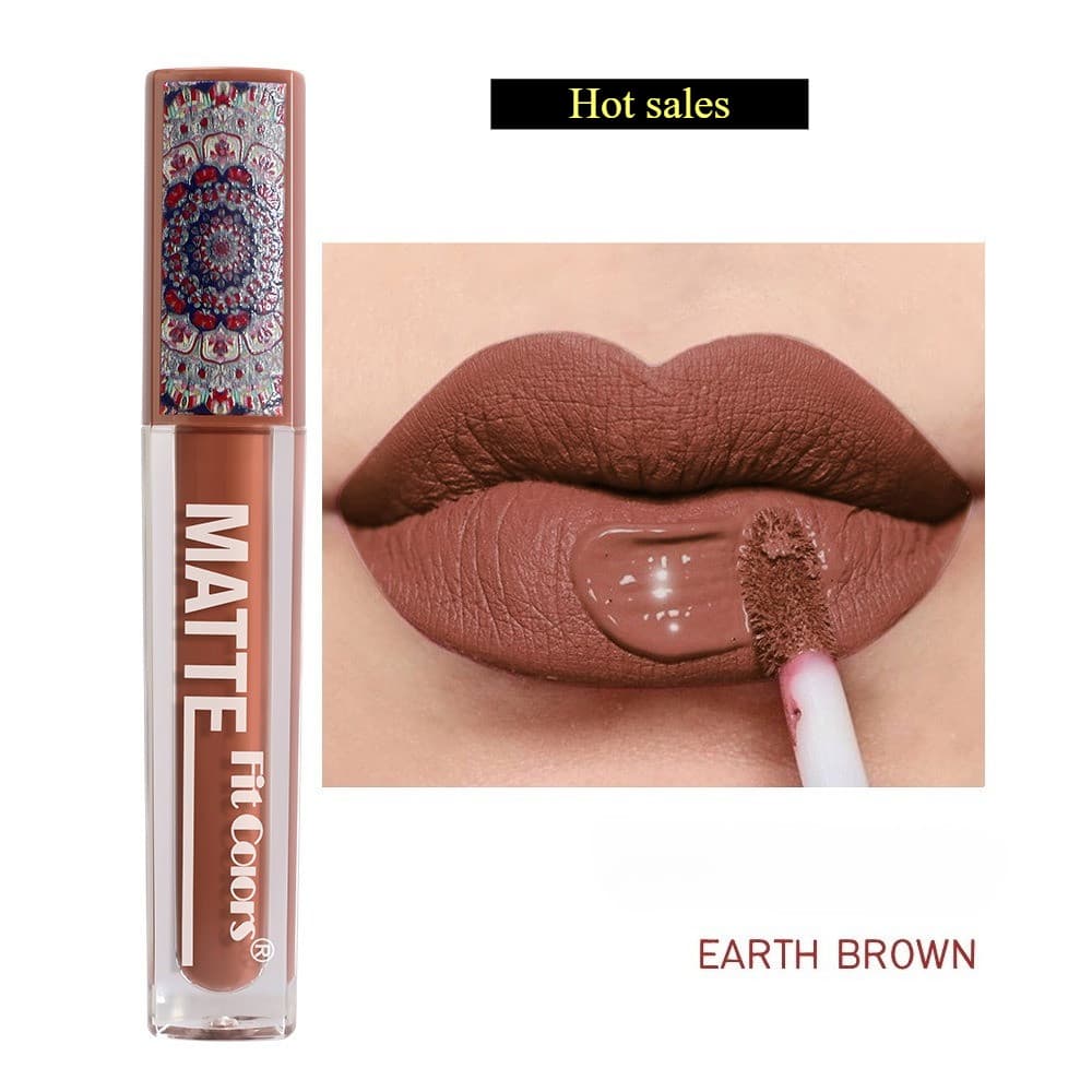 Fit Colors 6 Cores Brilho Labial Líquido Fosco Secagem Rápida À Prova D'Água Batom Líquido Matte Batom de Longa Duração