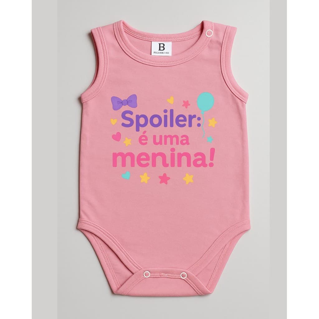 Body Algodão Penteado Estampa Spoiler É Uma Menina Roupas Bebê Menina Menino Unissex Verão Fresco