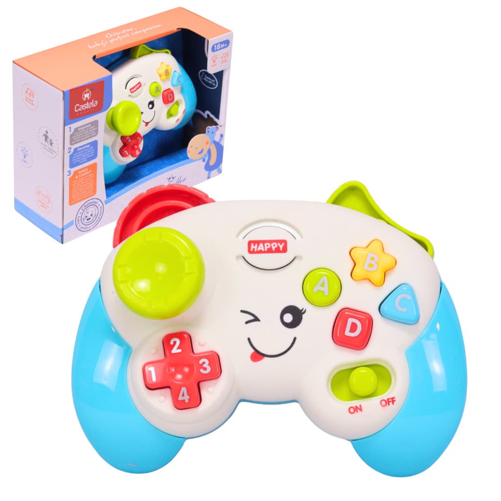 Brinquedo Controle Videogame Interativo para Bebês Castela