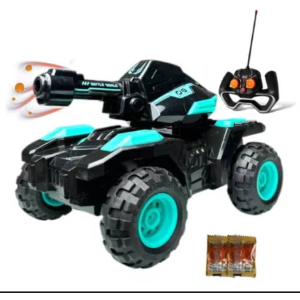Carrinho Tanque Controle Remoto Lança Bolinhas De Gel 