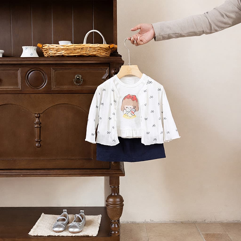 Bebê verão de um ano de idade bebê menina protetor solar roupas terno moda bebê roupas de verão estilo fino elegante ter