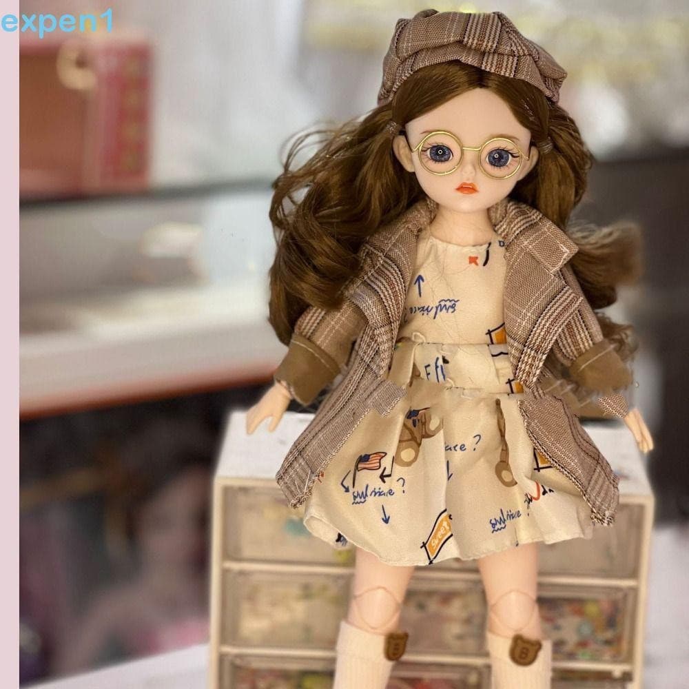 SZU5 EXPEN Boneca Princesa BJD com Olhos Grandes e Cabelo Espesso, Articulada, 30cm, Mini Doce, Boneca 1/6 para Meninas 