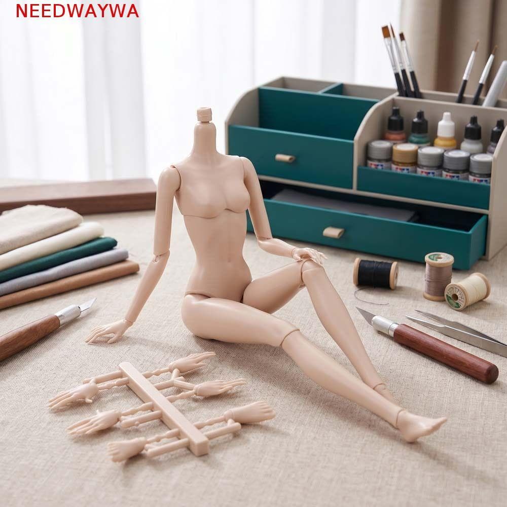 NEEDWAYWA Super Modelo Boneca , Bonecas BJD Nuas Articuladas Móveis De Substituição , Corpo De Figura De Ação Multifunci