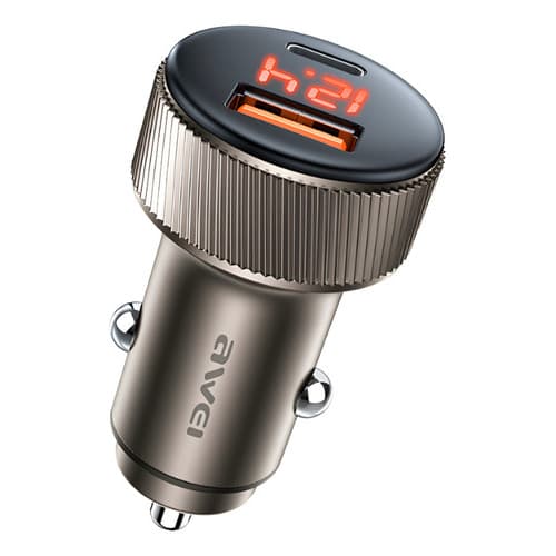 Carregador Veicular Awei C-859 30w Com Carga Rápida 12v-24v