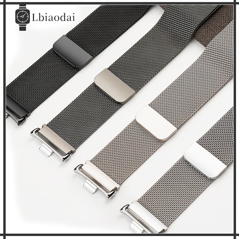 Pulseira Tipo Milanese Para Relógio Redmi Watch 6 Active/Lite/ 6 5 4 Magnética De Aço Inoxidável Para Miband 10 9 8 Pro