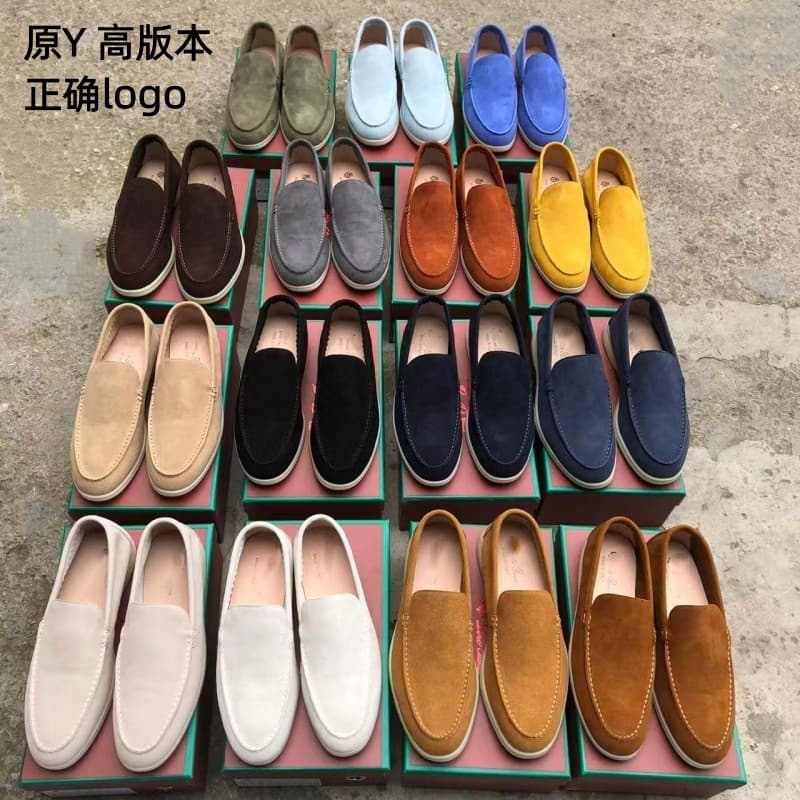 Mocassins LP de alta qualidade, calçados casuais confortáveis de couro genuíno com sola macia, para casais, calçados de 