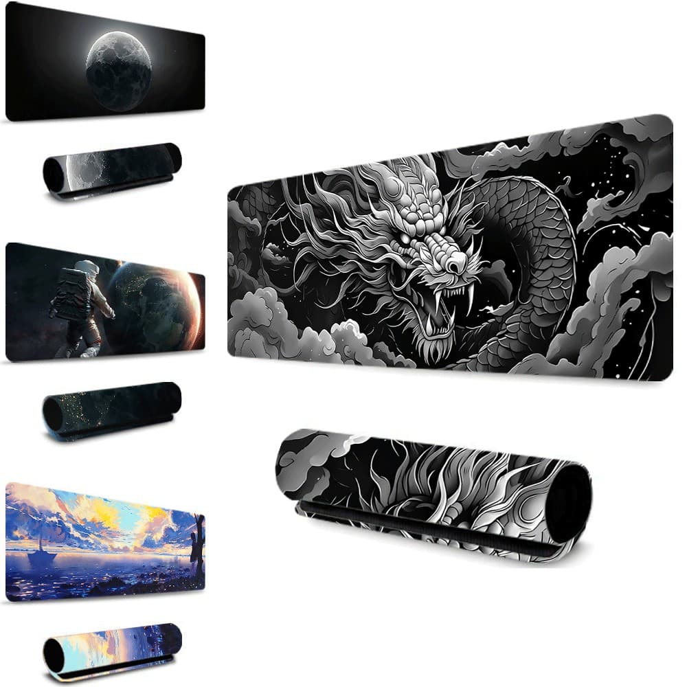 Grande Espaço Nebulosa Lua Cheia Impressão Mouse Pad Base Antiderrapante Tapete De Alta Precisão PC Notebook Gamer