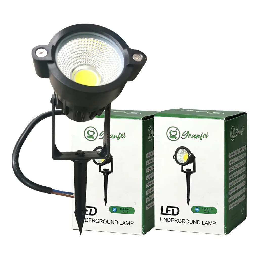 Kit 2 un Luminária Espeto Jardim 7w 9w 15w Lâmpada Cob Led  à prova d'água bivolt