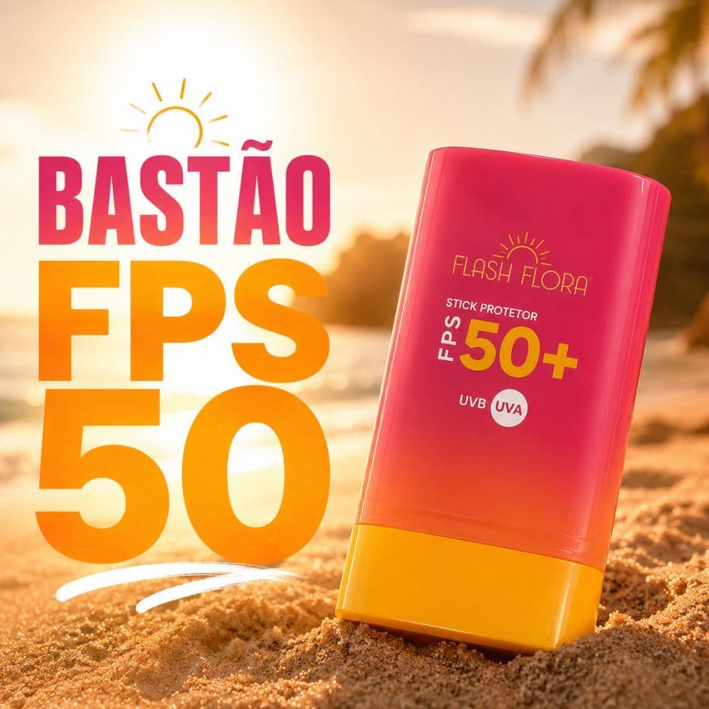 Protetor Solar Bastão Stick FPS 50+ Facial UVB UVA Toque Seco Transparente Resistente à Água Não Oleoso 20g