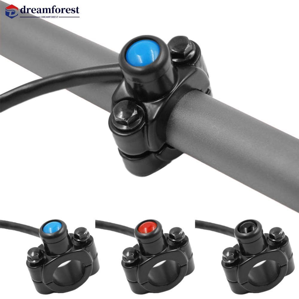 DREAMFOREST 22mm 7/8 " Interruptor Da Motocicleta Guiador Montar Chifre Farol Strobe Momentâneo Botão Moto Acessórios S9