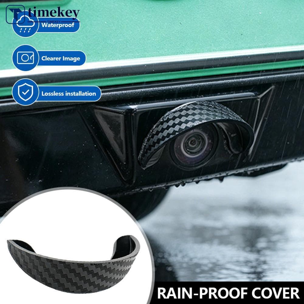 TIMEKEY Protetor De Lente De Câmera Traseira De Carro De Fibra De Carbono Vista Capa De Backup 360 Proteção Anti Arranhõ