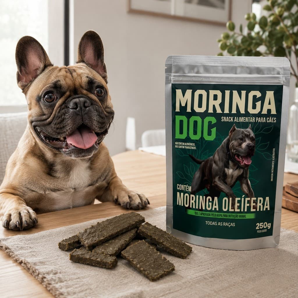 Vitamorin Moringa Dog 250g Petisco Rico em Vitaminas Snack Saudável Cachorro Todas As Raças