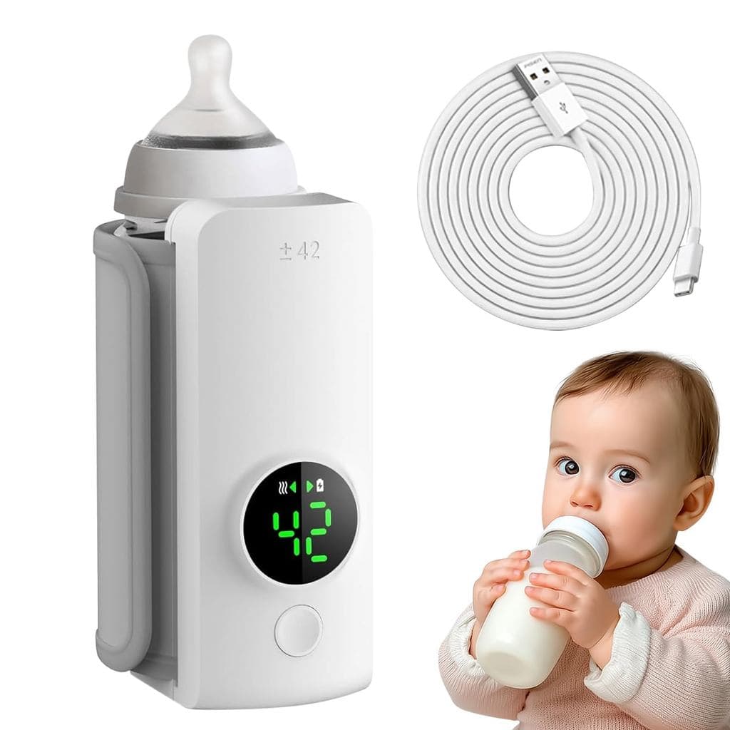 Aquecedor de mamadeiras portátil, aquecimento rápido e confortável para alimentação do bebê em qualquer lugar, aquecimen