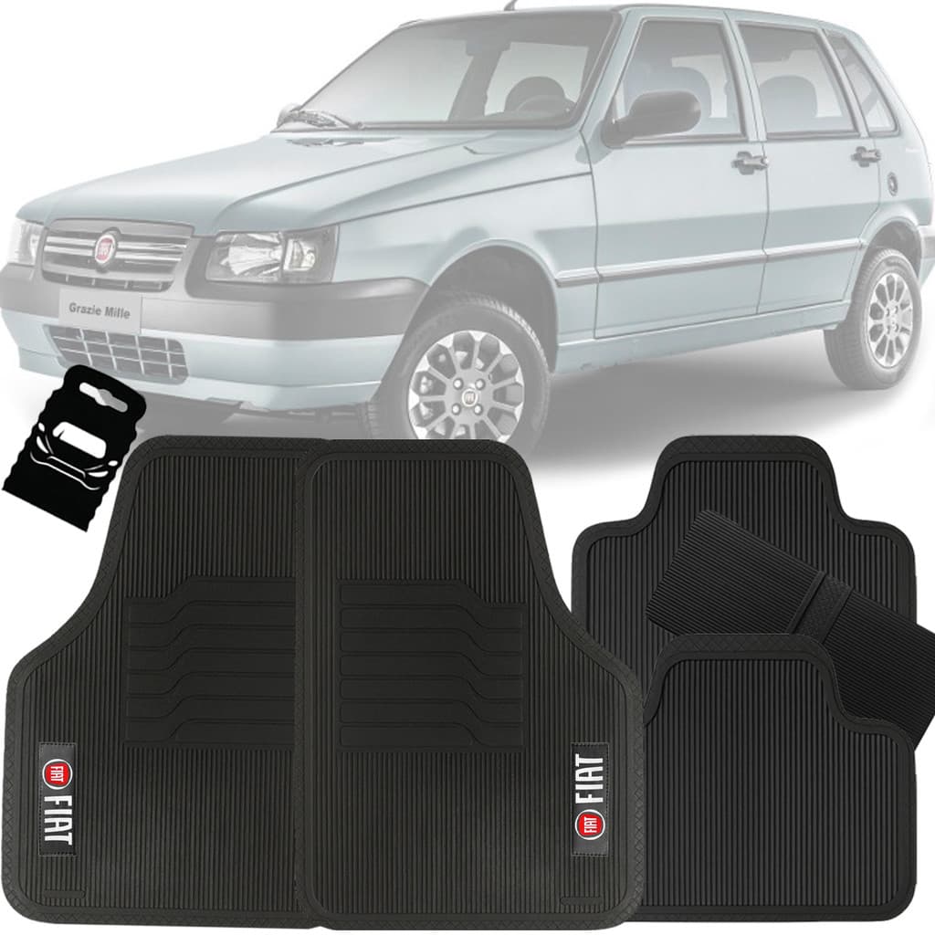 Tapete Automotivo Universal Borracha Uno 1995 1996 1997 1998 1999 2000 2001 2002 2003 2004 2005 2006 2007 2008 2009 2010