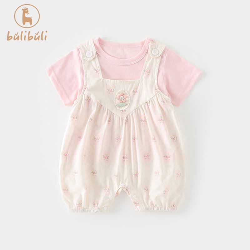 Meninas terno de verão 2025 novo estilo bebê menina moda manga curta cinta Shorts roupas de bebê terno de duas peças
