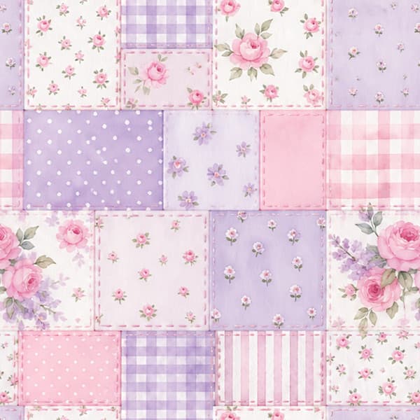 Tecido Tricoline Digital Estampado Patchwork Jardim de Rosas Decoração Mesa Forro Algodão