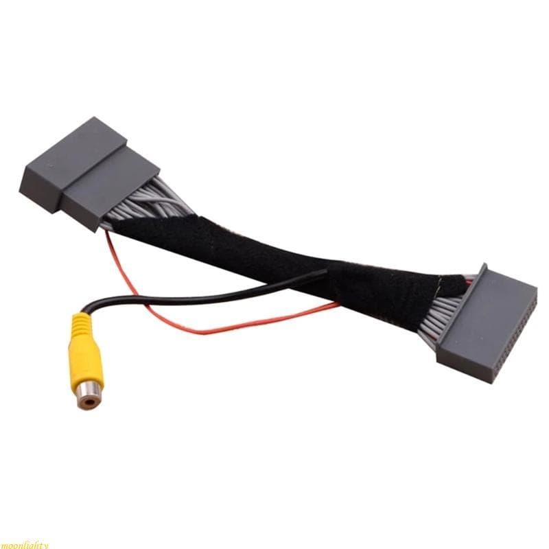 moonlighty Câmera Retrovisor Adaptador Cabo Conector De Vídeo Carro Reverso De Visão Traseira Fio Chicote Substituição A