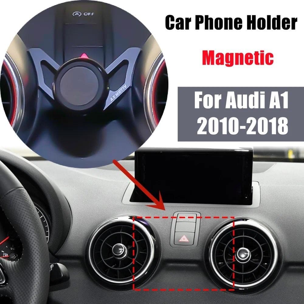 Para Audi A1 2010-2018 Suporte De Telefone Carro Magnético De Montagem De Ventilação De Ar Giratório GPS Acessórios Móve
