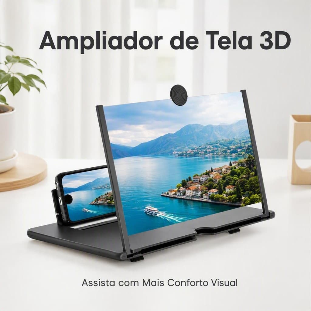 1 Conjuntos Tela De Ampliacao 10 Polegadas Lente 3D Com Base Estavel Perfeita Para Ver Melhor Details Sem Forcar A Vista