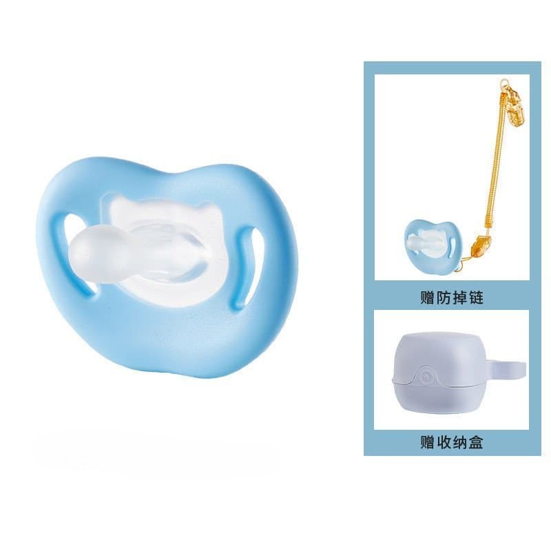 Novo conjunto de 3 peças de chupetas para bebês, com silicone líquido, que ajuda o bebê a dormir tranquilamente, livre d