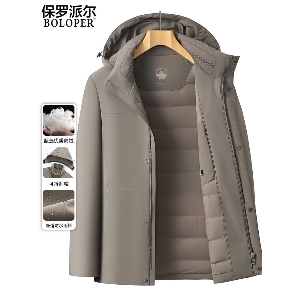 Paul 2026 inverno novo estilo leve quente jaqueta masculina de negócios Casual jaqueta curta roupas masculinas de invern