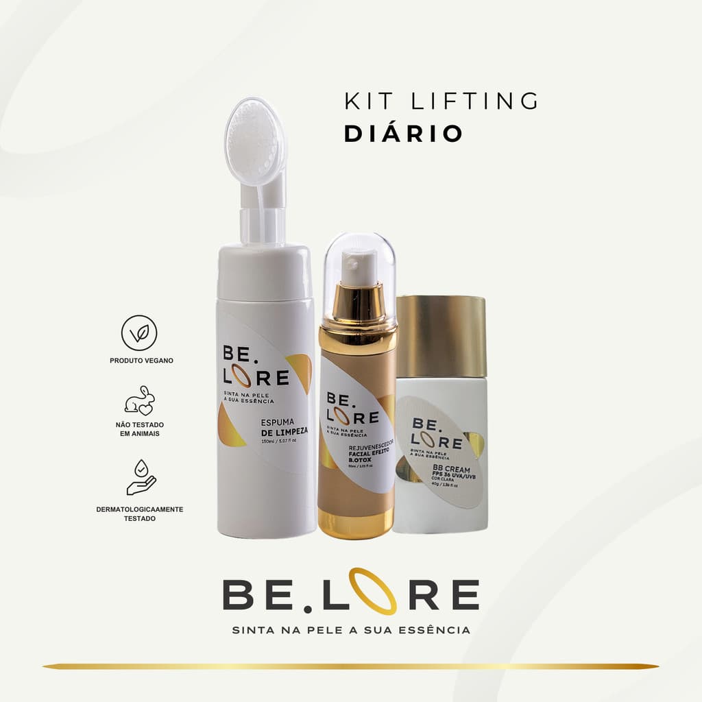 Kit Efeito Botox Completo Be.Lore | Lifting + Rejuvenescimento + Rotina Anti-idade