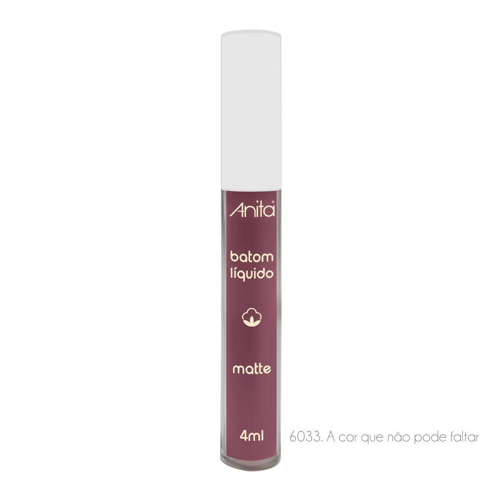 Batom Líquido Matte 6033 A Cor Que Não Pode Faltar 4ml Anita