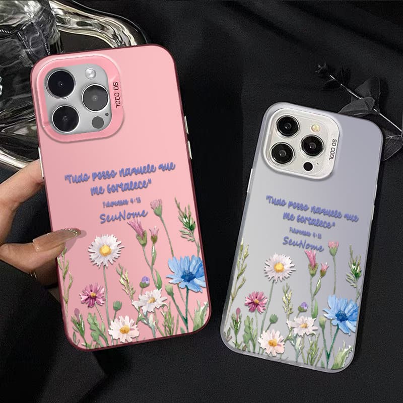 Capinha de celular personalizada A Bíblia sagrada e as flores para iPhone xr 17 16 15 14 13 12 11 pro max 14 plus Capa
