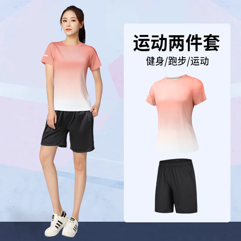 Roupas de fitness femininas primavera verão roupas de secagem rápida camiseta solta respirável roupas de treinamento de 