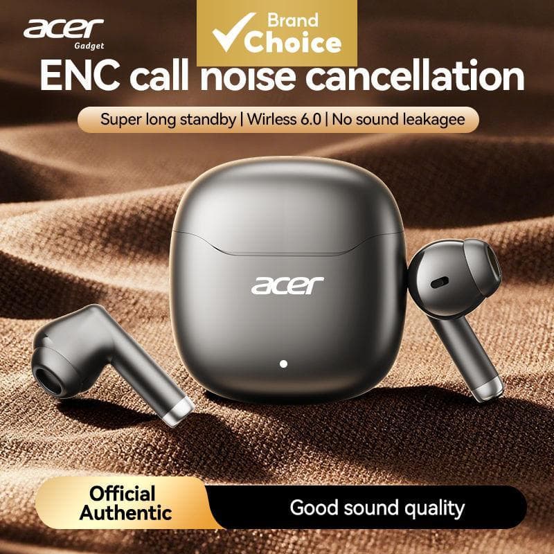Acer OHR617 fones de ouvido sem fio, earbuds tipo C, fone de ouvido com microfone, fones de ouvido Bluetooth com chip