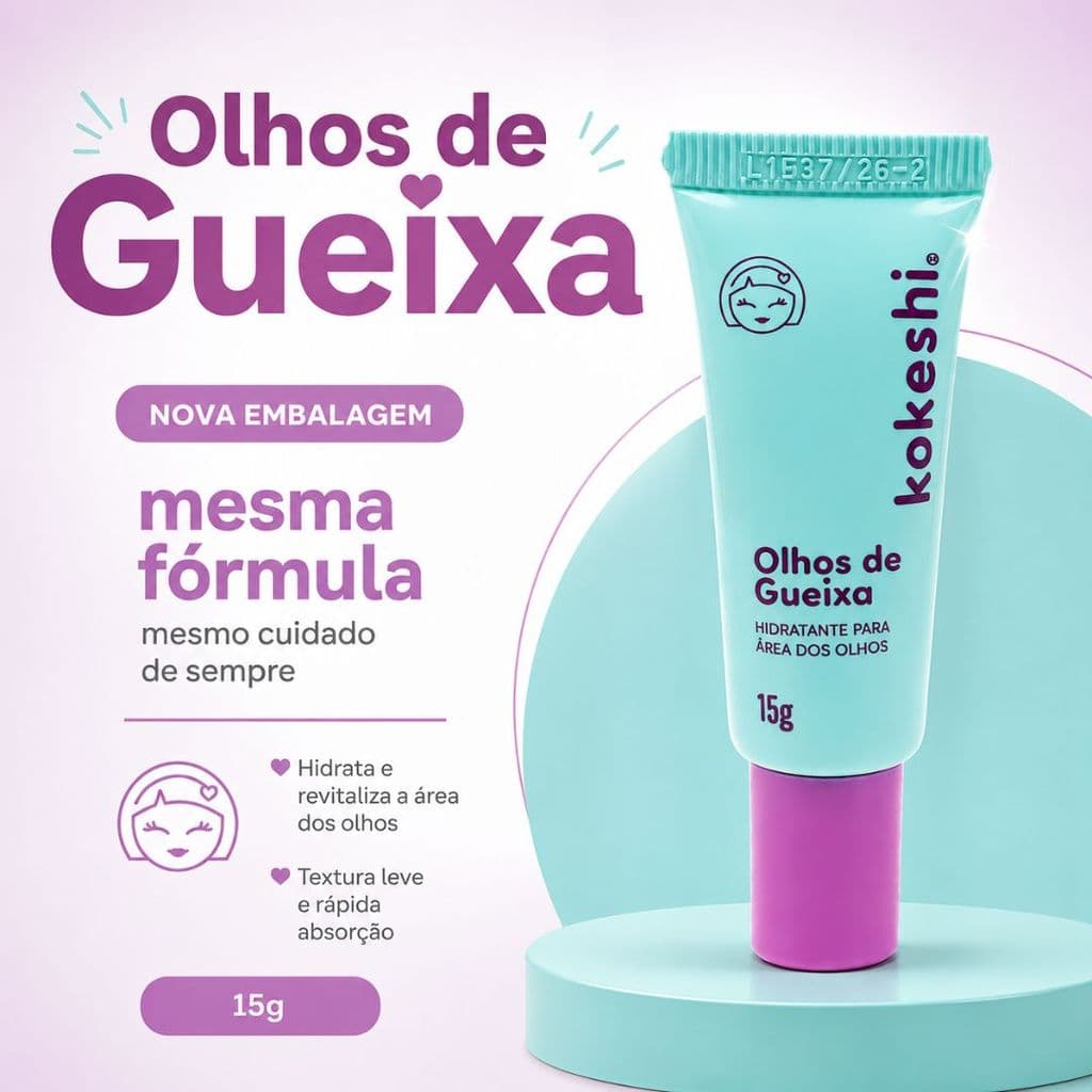 Hidratante Área dos Olhos Kokeshi Olhos de Gueixa – Tratamento Anti-Idade, Iluminador e Revitalizante