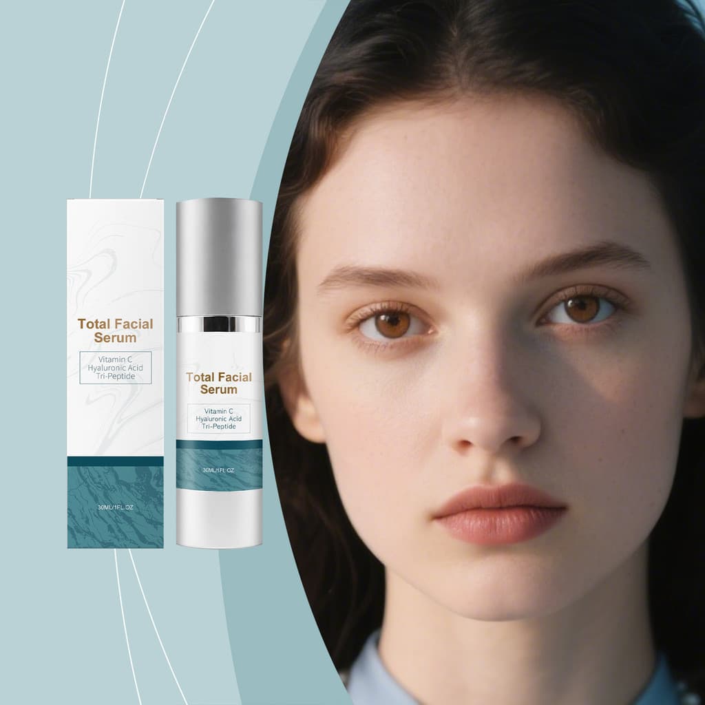 Soro Facial Tri-Peptídeo Hialurônico De Vitamina C 30ml , Essência Hidratante Iluminadora Para Brilho Radiante