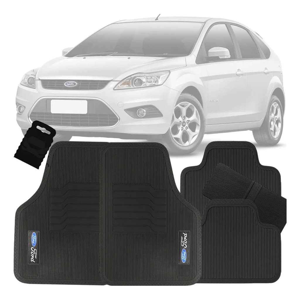 Tapete Automotivo Universal Borracha Focus 2005 2006 2007 2008 2009 2010 2011 2012 2013 2014 2015 2016 2017 2018 2019