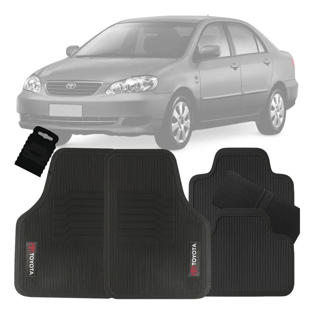 Tapete Automotivo Universal Borracha Corolla 2002 2003 2004 2005 2006 2007 2008