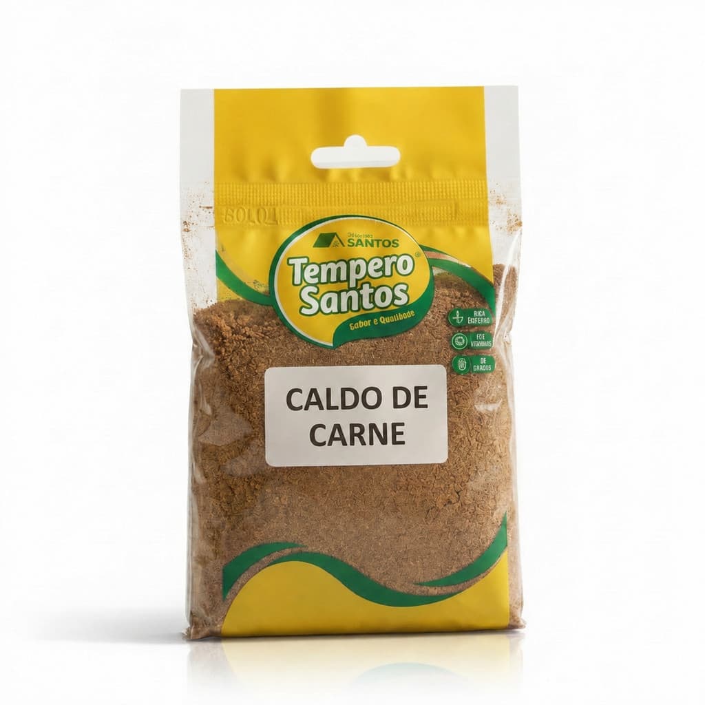 Tempero Caldo De Carne Premium Puro - 500g | Para Carnes, Feijão E Molhos - Tempero Santos
