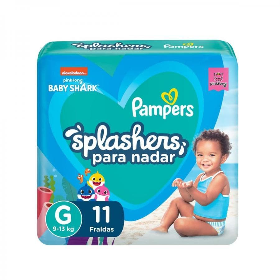 Fralda Pampers Splashers Para Nadar Baby Shark G 11 Unidades
