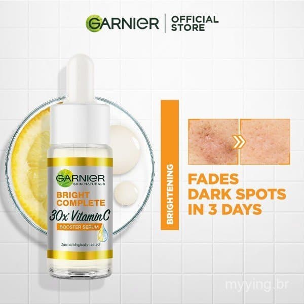 Sérum Facial Anti-Manchas Garnier Uniform & Matte com Vitamina C 30ml Produtos de Qualidade M69Y