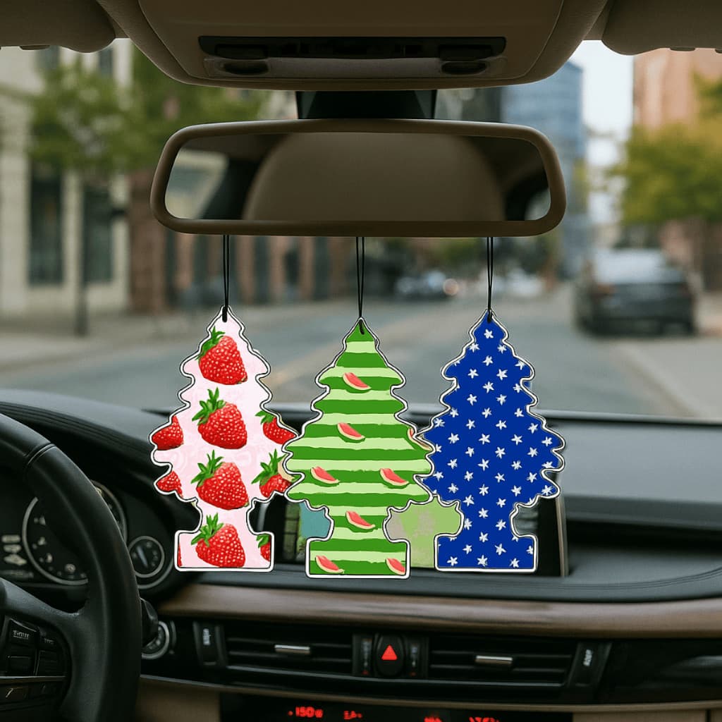 Kit 3 Cheirinho de Carro Aromatizante Para Carro Novo Cheiroso Pinheiro Sortidos