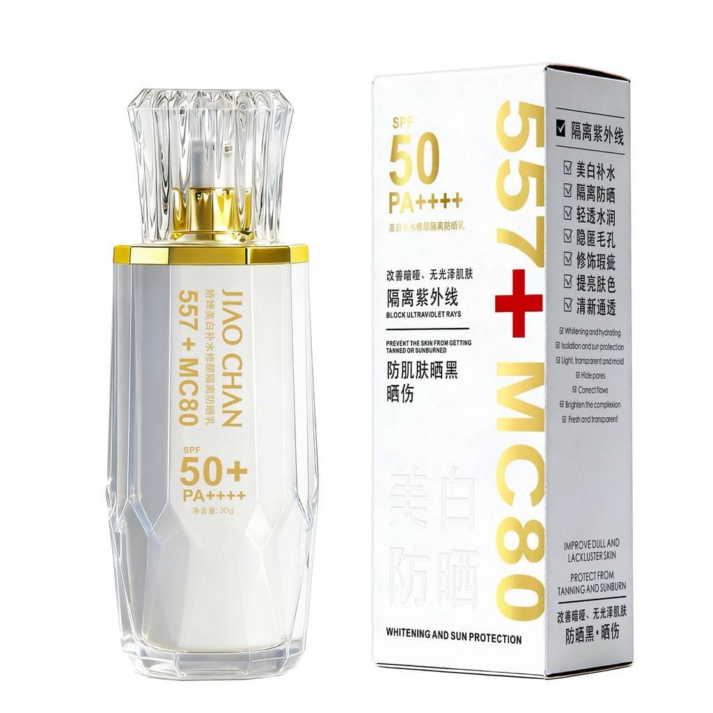 Chan Whitening Hidratante Reparador Isolamento Facial Loção Protetor Solar FPS50 + Protetor Solar de Alta Potência À Pro